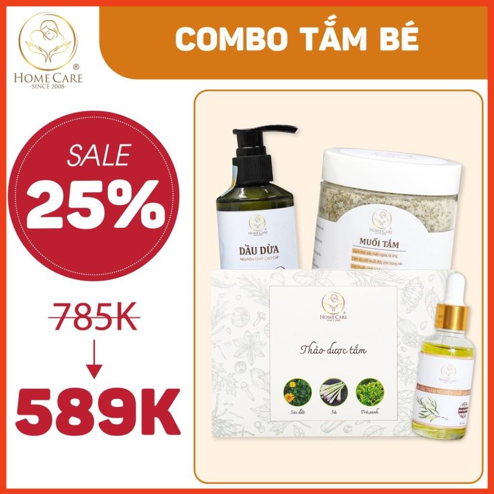 Combo tắm và bảo vệ da bé Home Care