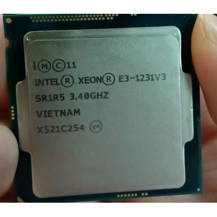 Bộ vi xử lý intel Xeon E3 1231 V3 3.4GHz / 8MB / Socket 1150 (Haswell) mạnh ngang i7 4770