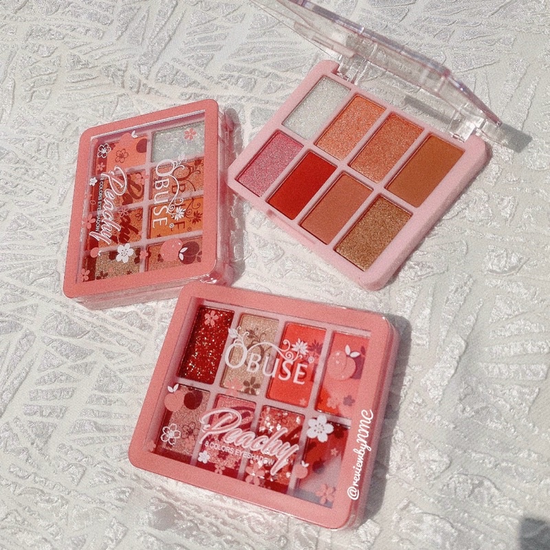 Phấn mắt nhủ kim tuyến Thái Lan Obuse Peachy 8 ô 🍑