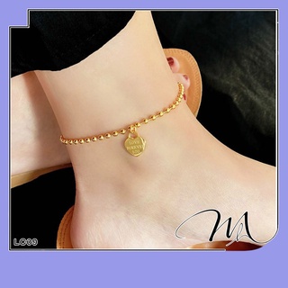 Lắc chân nữ Titan dây bi trái tim Love Forever 520 - Măng's House LC09