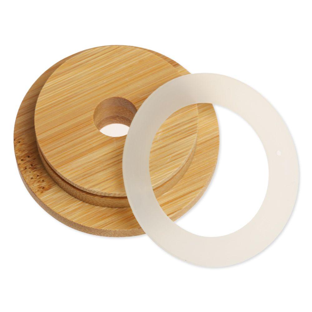 YOLA Nắp Đậy Chai Lọ Bằng Gỗ Tre Có Lỗ Thoát Nước
