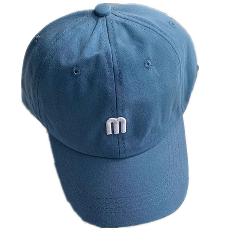 Mũ lưỡi trai họa tiết thêu chữ M thời trang 2021 trẻ trung cho nam nữ