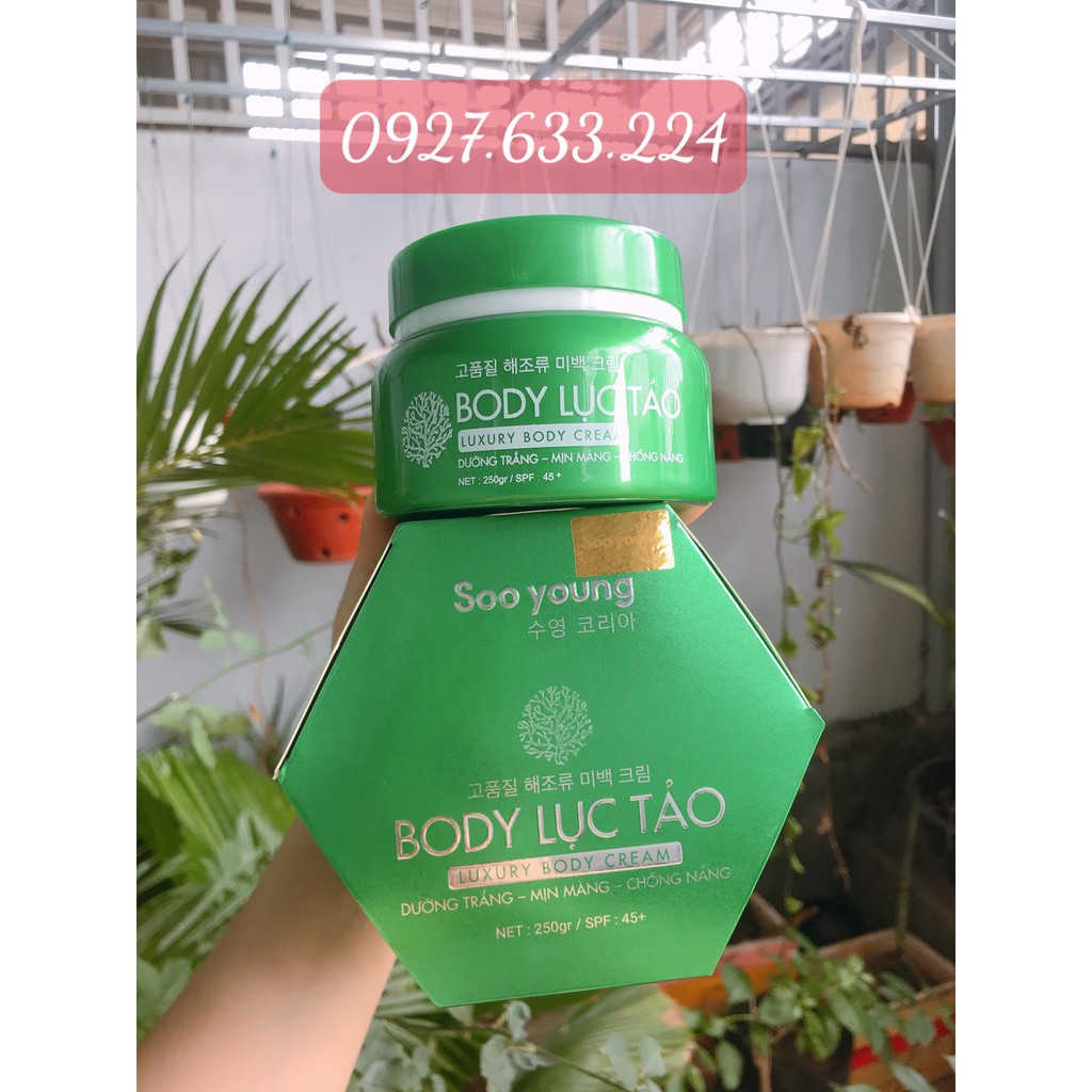 Body Lục Tảo Soo Young NHẬT BẢN , Trắng Mịn Mềm Mướt Da( CHÍNH HÃNG 100%)