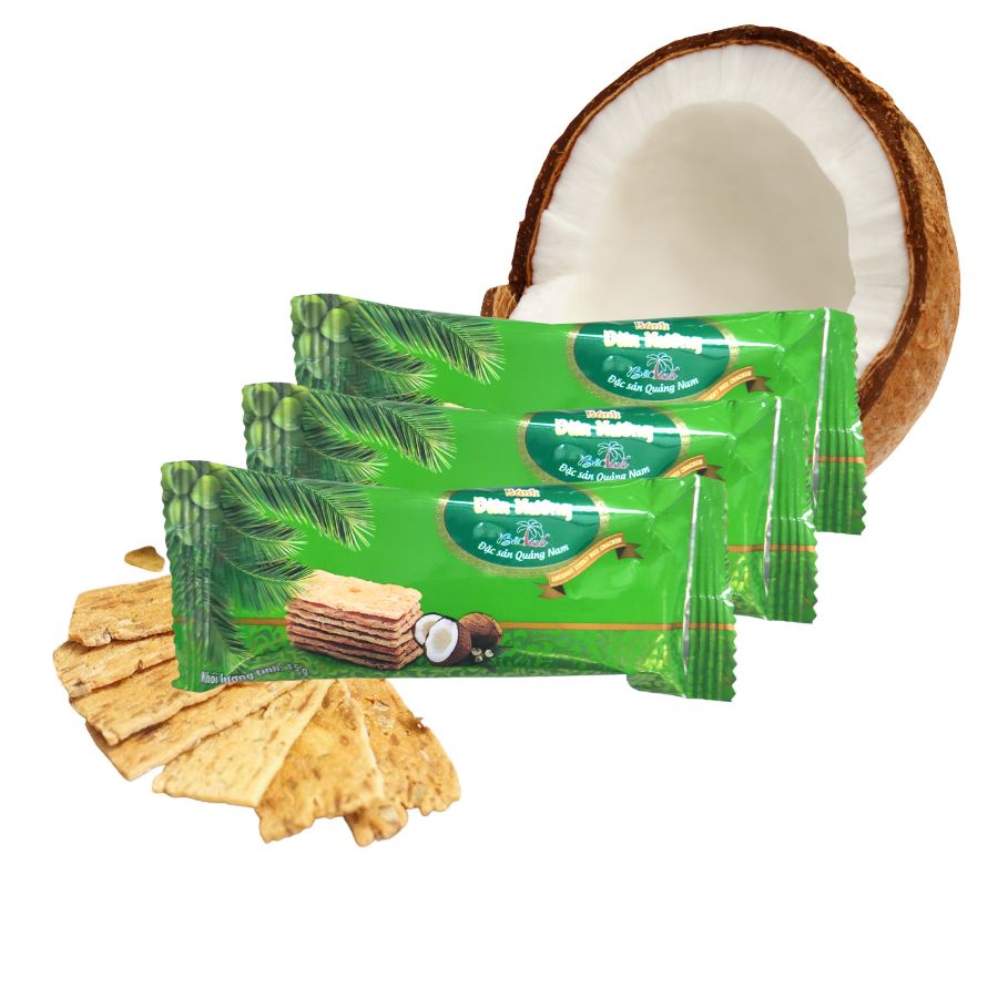 Combo 3 gói Bánh dừa nướng Bảo Linh - Đặc sản Quảng Nam