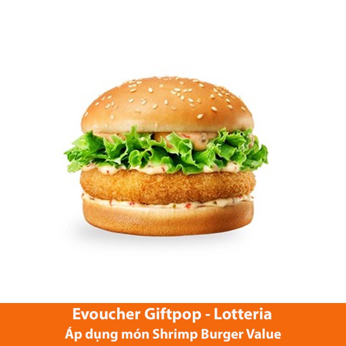 Toàn quốc [Evoucher] Shrimp Burger Value gồm 01 burger Tôm + 01 miếng Gà + 01 Pepsi (M) tại LOTTERIA