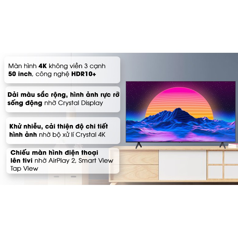 Smart Tivi Samsung 4K 50 inch UA50TU7000KXXV (Miễn phí giao tại HCM-ngoài tỉnh liên hệ shop)