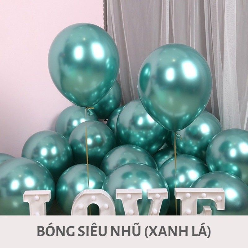 Sỉ 50 quả bóng siêu nhũ Chrome trang trí sinh nhật party ( 1 bao 1 màu)