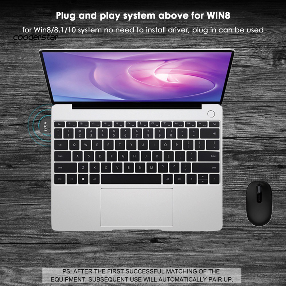 Usb Bluetooth 5.0 Nhận Tín Hiệu Không Dây Cho Pc