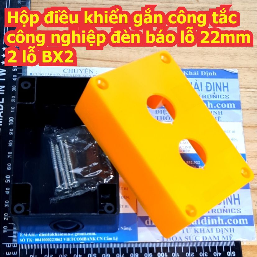 Hộp điều khiển hộp nhựa dùng với công tắc công nghiệp đèn báo lỗ 22mm 1 ~ 3 lỗ BX1 ~ BX3 kde7487