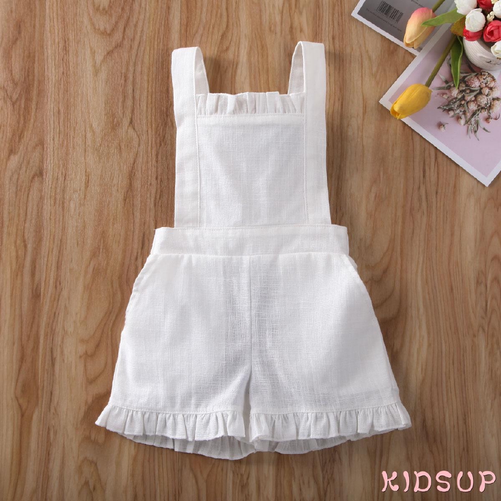 Bộ Áo Liền Quần Không Tay Chất Liệu Cotton Thời Trang Mùa Hè Dành Cho Bé Gái