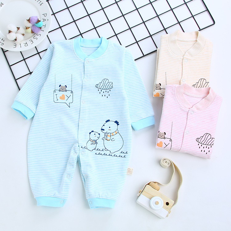 Bodysuit dài tay liền thân cho bé sơ sinh, hàng cao cấp xuất Hàn - BD28