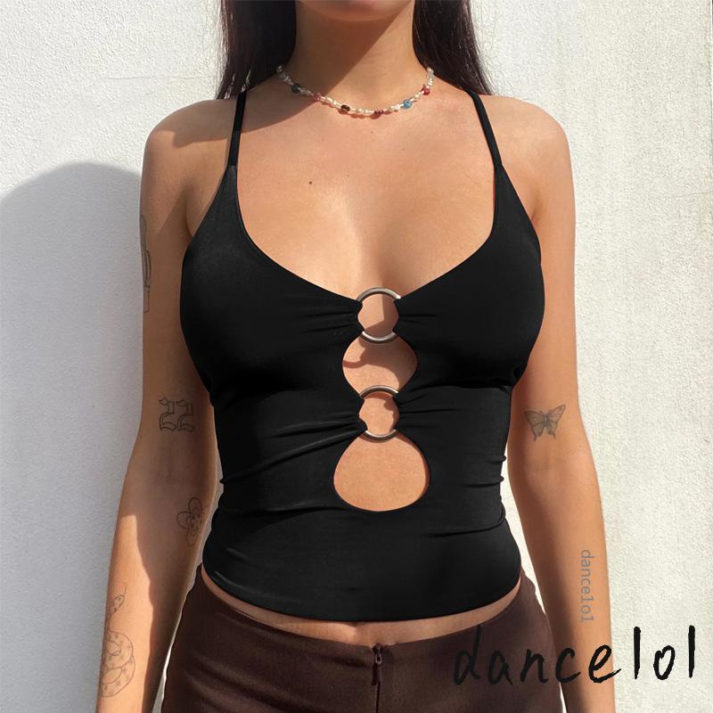 Áo Hai Dây Cổ Chữ U Màu Trơn 1O1 Dành Cho Nữ Tập Múa