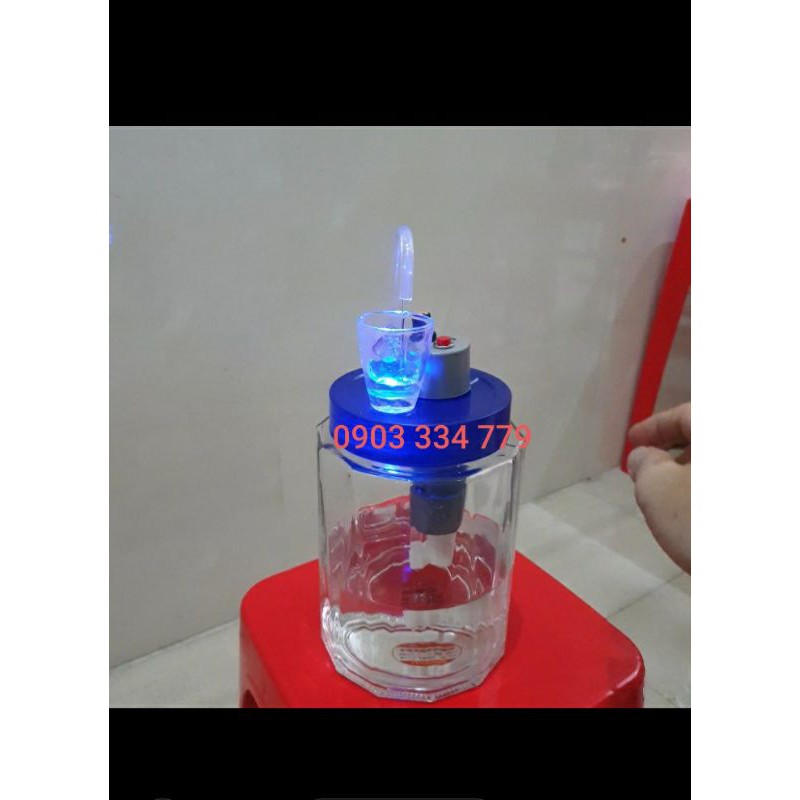 bình rót rượu tự động bằng thủy tinh v2