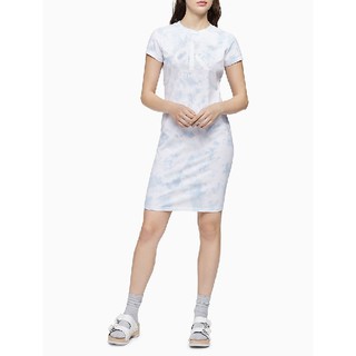 ÁO ĐẦM CK LOANG MÀU XANH VÀ TRẮNG - SIZE L