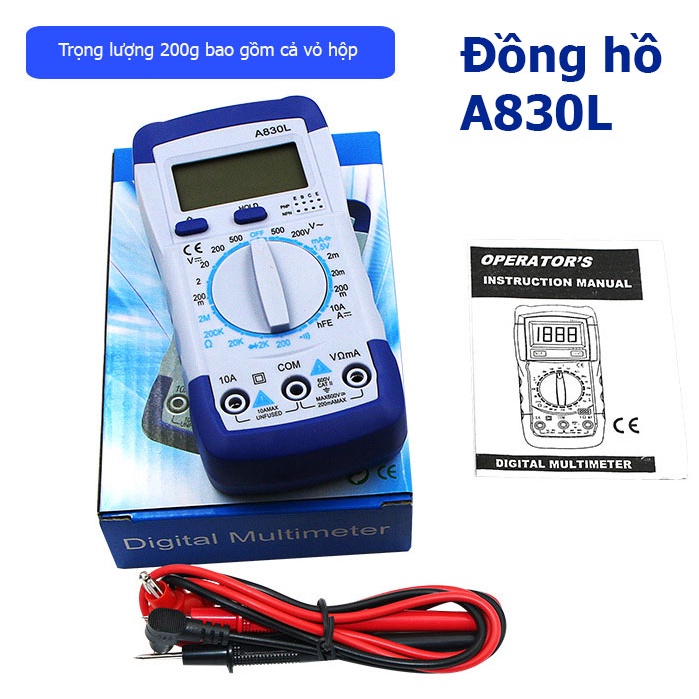 Đồng hồ đo điện DT 830B , A830L , Ampe kế vạn năng kỹ thuật số DT830B