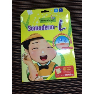 Miếng dán mụn Miếng Dán Mụn - Vết Thương Somaderm-L (7.5cm x 7.5cm) - HSD: 10/2025