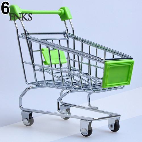 Mô hình xe đẩy siêu thị mini trang trí