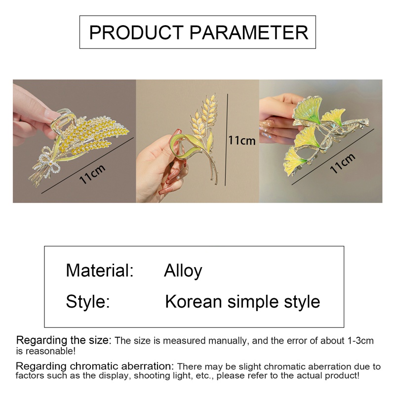 Kẹp Tóc Kim Loại Hình Chiếc Lá Thời Trang Cho Nữ