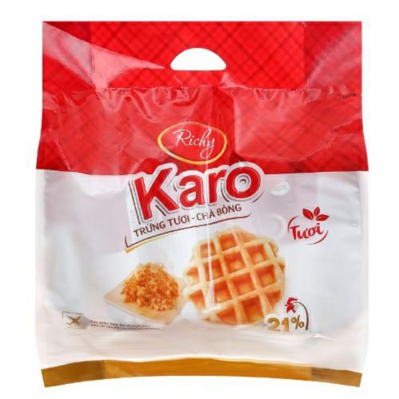 Bánh trứng tươi chà bông karo richy túi 6 chiếc