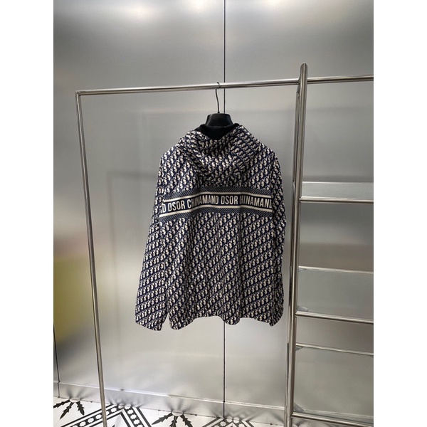 Áo khoác hai mặt hoạ tiết logo thương hiệu Dior CD cao cấp