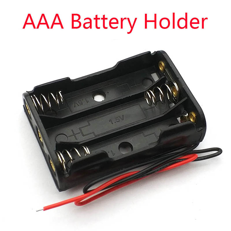 Bộ 10 Hộp Nhựa Đựng Pin AAA 3 / 4 Ngăn Kèm Dây Cáp
