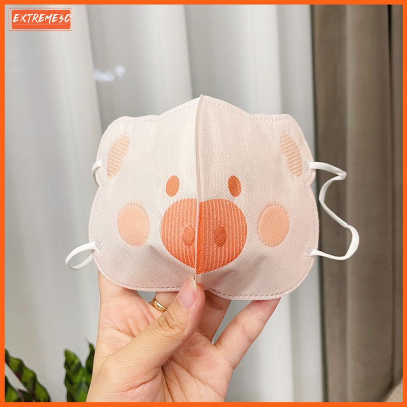 Cá Tuyết 10 Chiếc Hoạt Hình Dễ Thương Hình Heo Con Trẻ Em Mặt Nạ 3d Thoáng Khí Khẩu Trang Cho 1-13 Năm 3 Lớp ultraman Mặt Nạ
