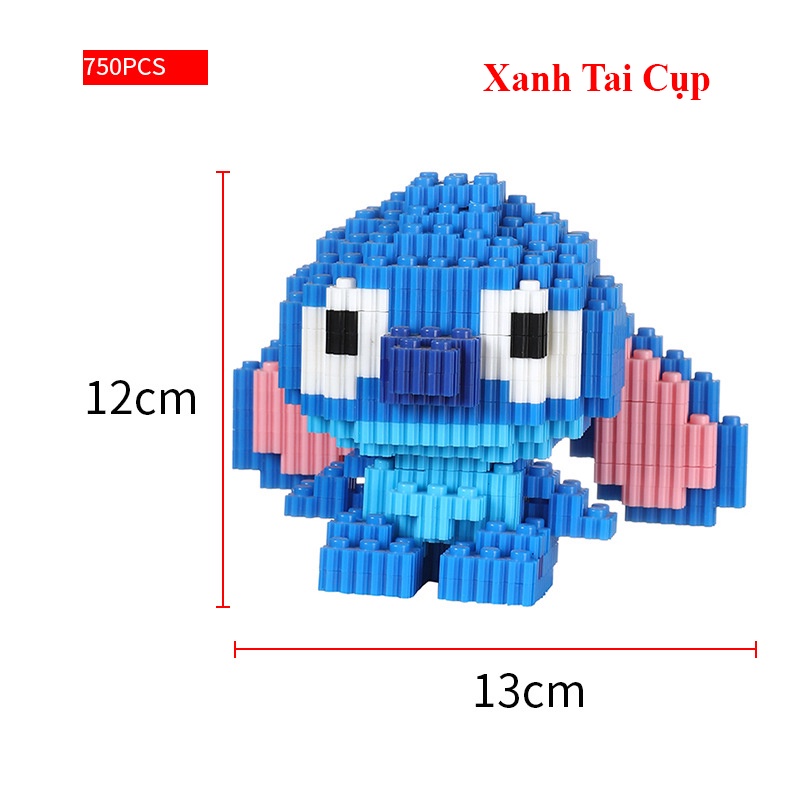 Đồ Chơi Lắp Ráp 3D, Đồ Chơi Lắp Ghép Lê Gô Hoạt Hình Dễ Thương, Mô Hình Lego Stitch