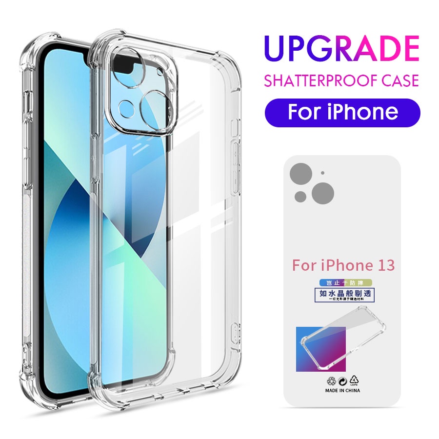 Ốp Điện Thoại Silicon Trong Suốt Có Túi Khí Bảo Vệ Camera Dành Cho iPhone 11 12 13 14 Pro Max X XS XR 6 6S 7 8 Plus SE