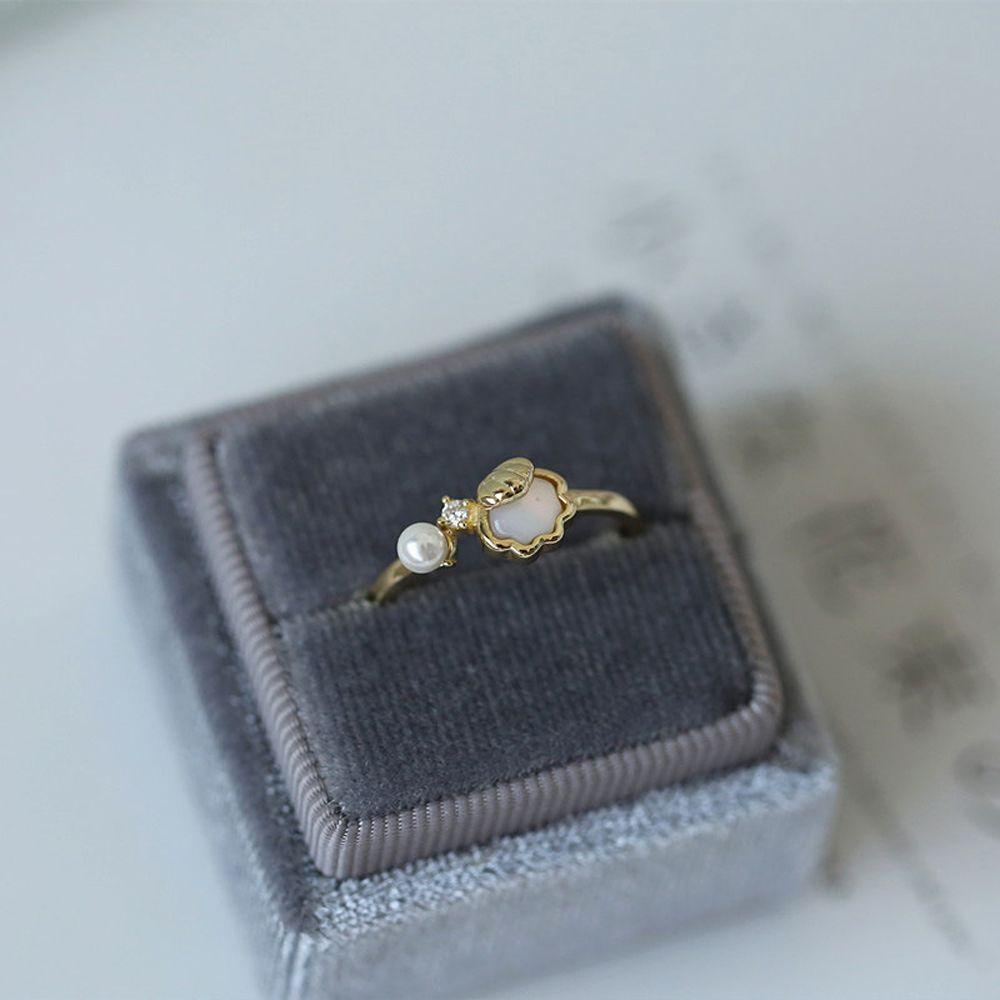 Nhẫn Hở Hình Vỏ Sò Đơn Giản Ngọt Ngào Phong Cách Pháp Thời Trang Cho Nữ