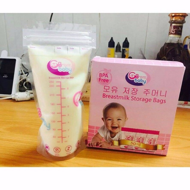 Túi trữ sữa GB baby Hàn quốc [50 cái] 250ml mẫu mới