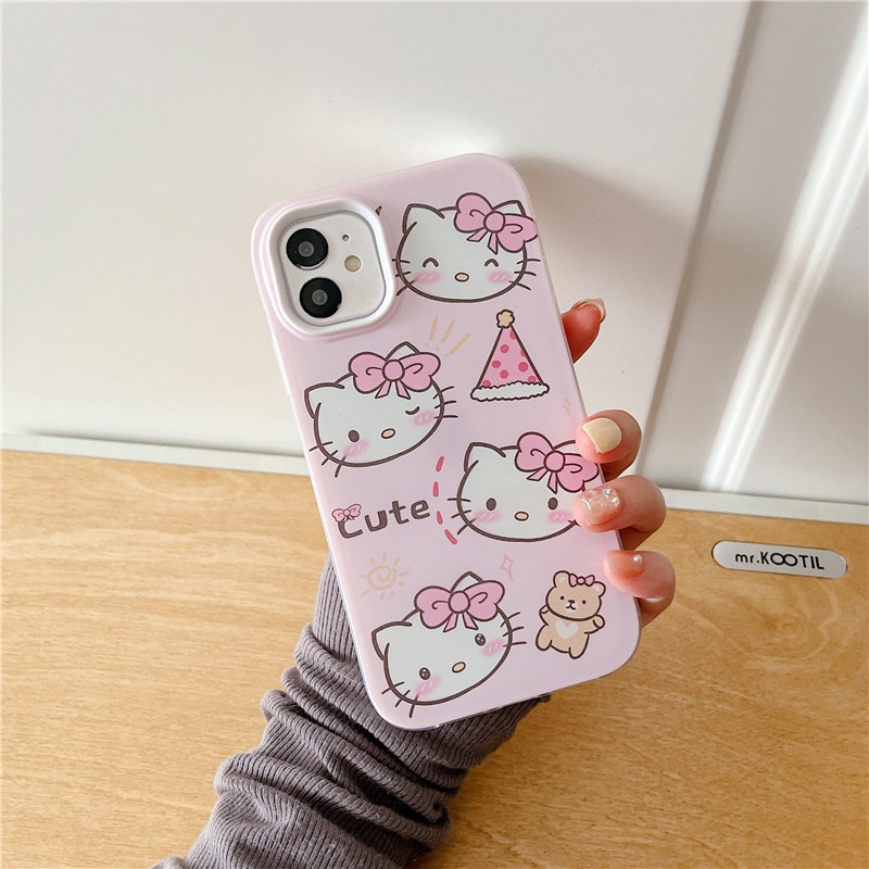 Ốp Điện Thoại Màu Hồng 3 Trong 1 Cho iphone 12 Pro 13 11 Max 6 6s 7 8 Plus X XR XS Max