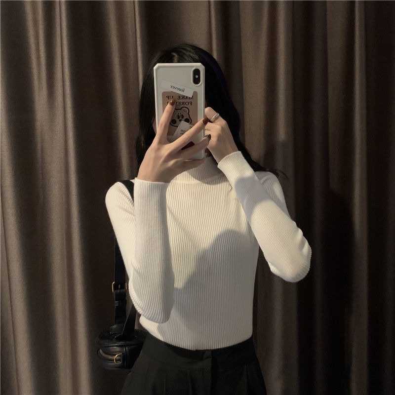 Áo len dệt kim cổ thủy thủ kẻ sọc phong cách Retro thu đông kiểu Pháp mới cho nữ