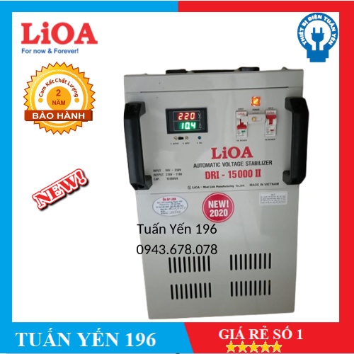 Ổn áp LiOA 15KVA DRI-15000 II Loại 1 Pha- HÀNG CHÍNH HÃNG