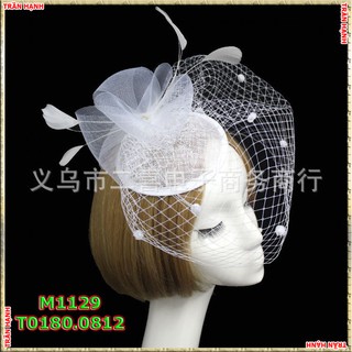 Mũ lông lưới - cô dâu - thời trangTH