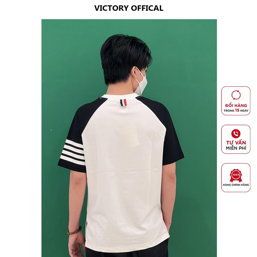 Áo thun tay lỡ nam nữ, áo phông unisex form rộng chất cotton mát mịn Thom Browne - VICTORY | BigBuy360 - bigbuy360.vn