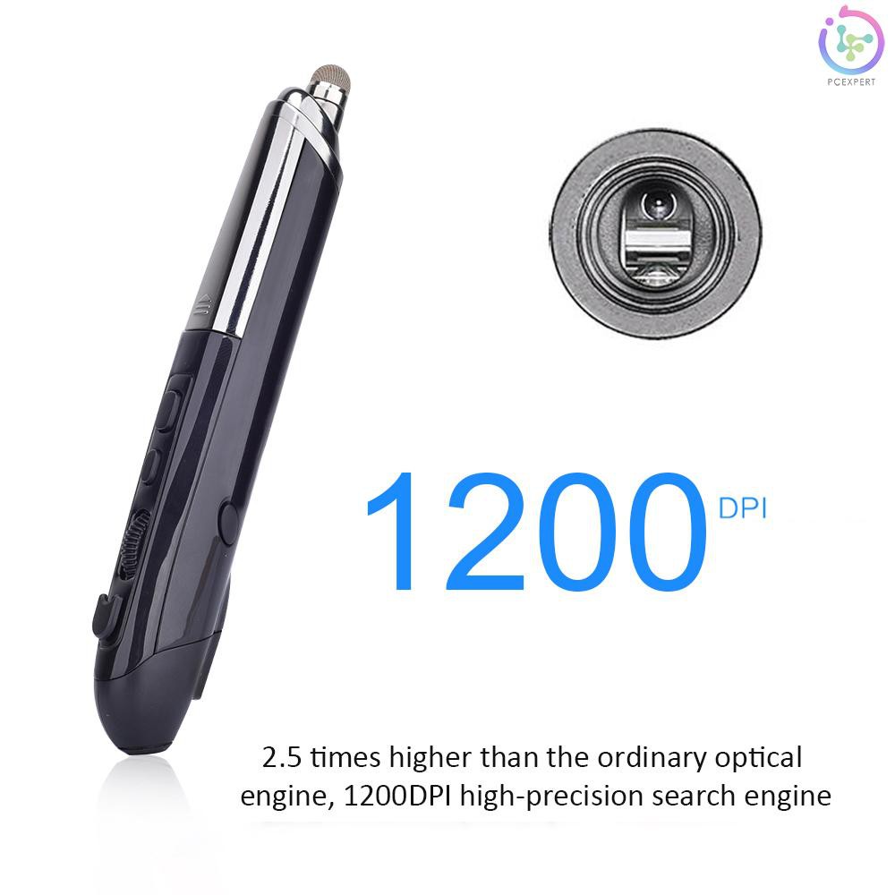 PCER♦PR-08 2.4Ghz Wireless Optical Touch-pen Mouse 800/1200/1600DPI Wireless Mouse Pen with Web Brow