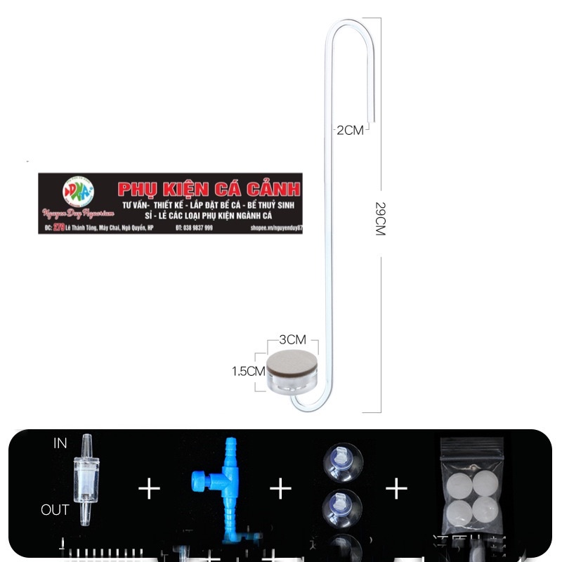 Đầu Sủi Oxy Siêu Mịn ( có video thực tế )