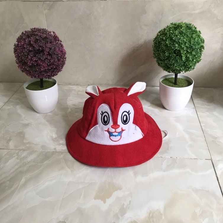 Mũ rộng vành cho bé hình THỎ vải NHUNG mềm êm (Cam kết ảnh thật)_Baby1