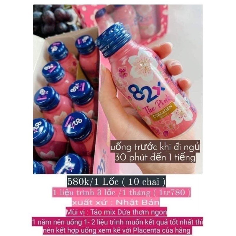 [Mới, hot] Nước uống Collagen 82X the Pink mới, đẹp da giữ dáng số 1. Hộp 10 chai | BigBuy360 - bigbuy360.vn