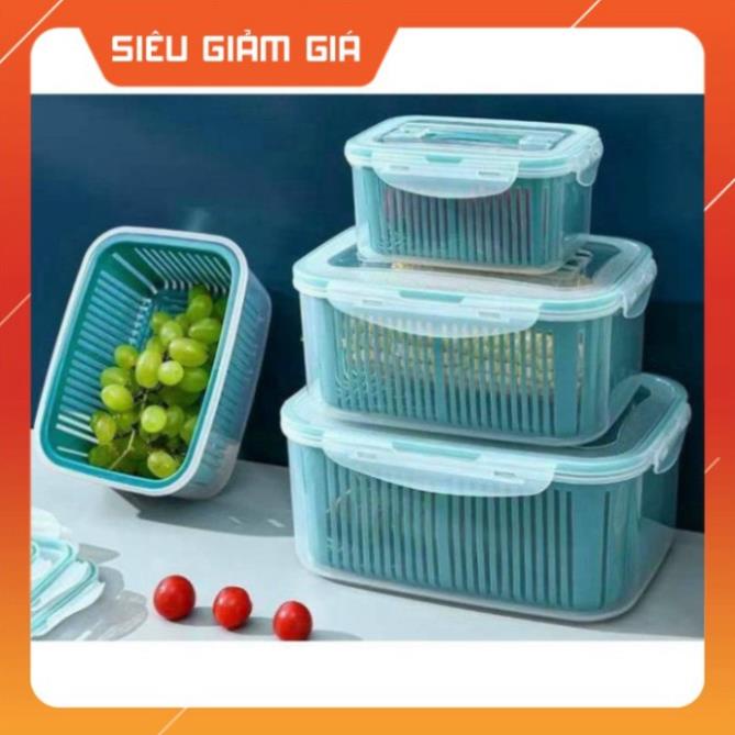 [ ĐỔ SỈ] HỘP ĐỰNG ĐỒ BẢO QUẢN TỦ LẠNH - Bộ set 5 rổ hộp đựng đồ tủ lạnh đa năng thông minh cao cấp