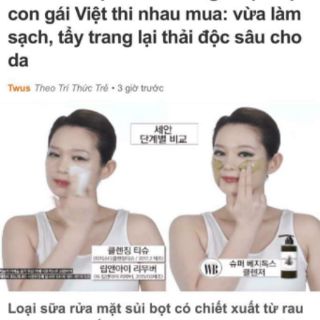 Sữa rửa mặt Super Vegitoks Cleanser thải độc rau củ
