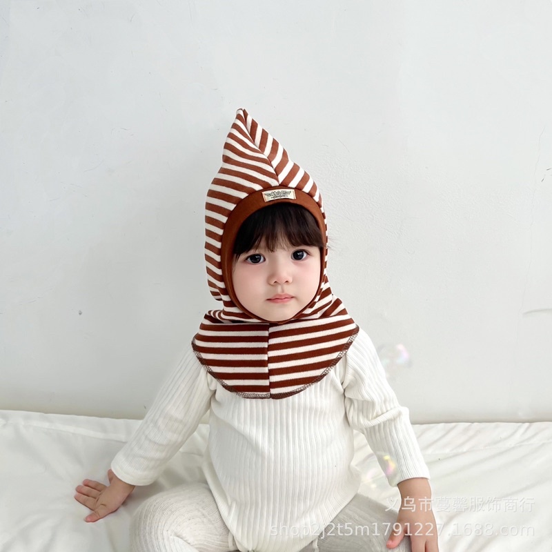 Mũ trùm đầu ấm cổ cho bé mùa lạnh mùa giáng sinh