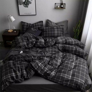 Bộ chăn ga gối cotton poly đen huyền bí như nhóm EXO🌑🌑
