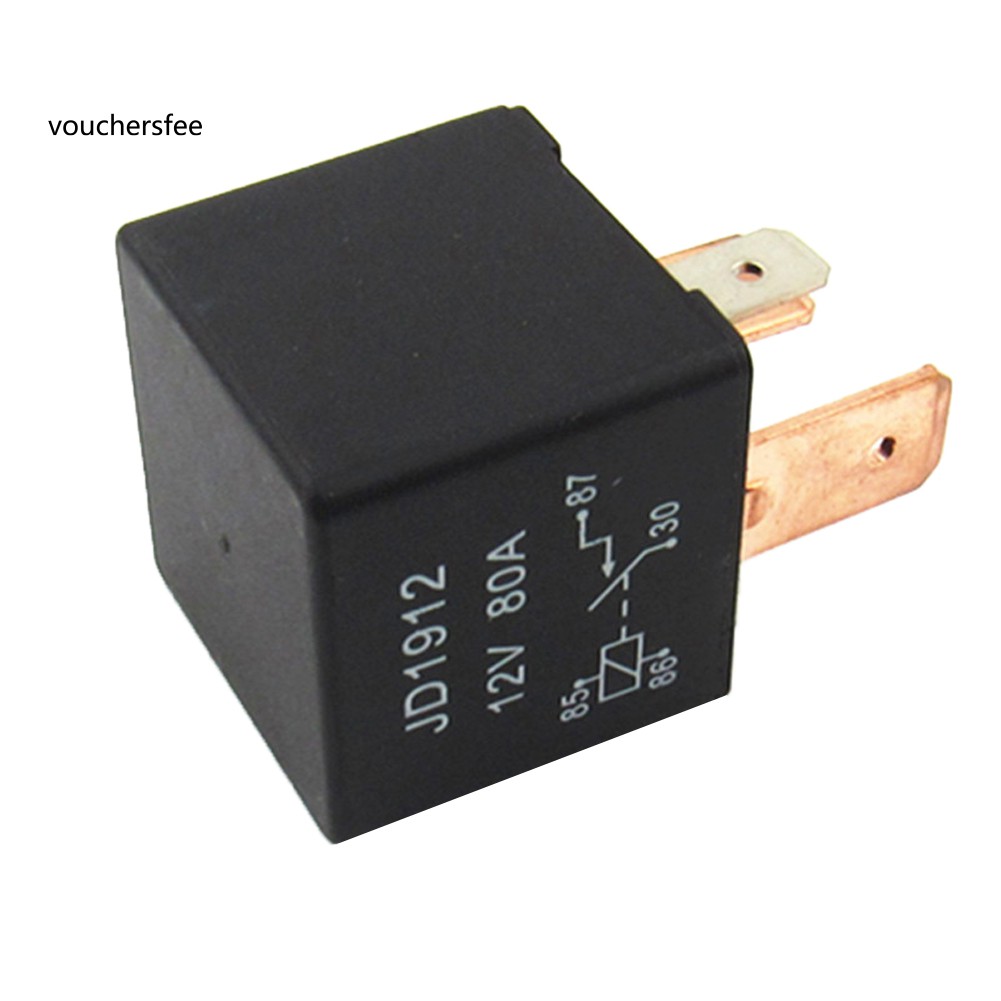 Rơ Le Khởi Động JD1912 Universal 12V 80A 4Pin DC Ampdt