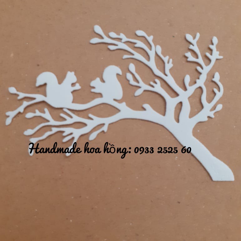 6 cây / nhánh cây bằng xốp, 12.5x7.6cm- Hình trang trí thiệp, scrapbook, bookmark- Đồ dùng cho bé -Thủ công mầm non, DIY