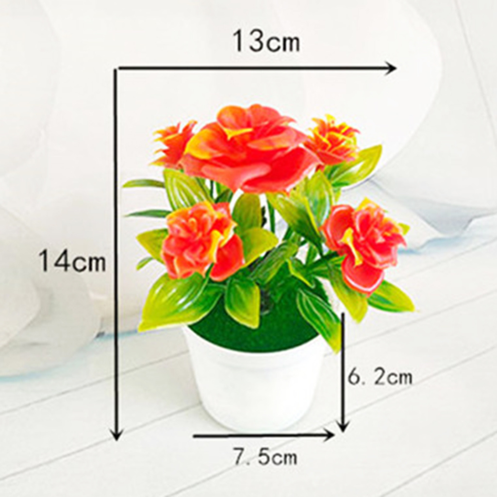 Chậu hoa giả trang trí nội thất sinh động hoa