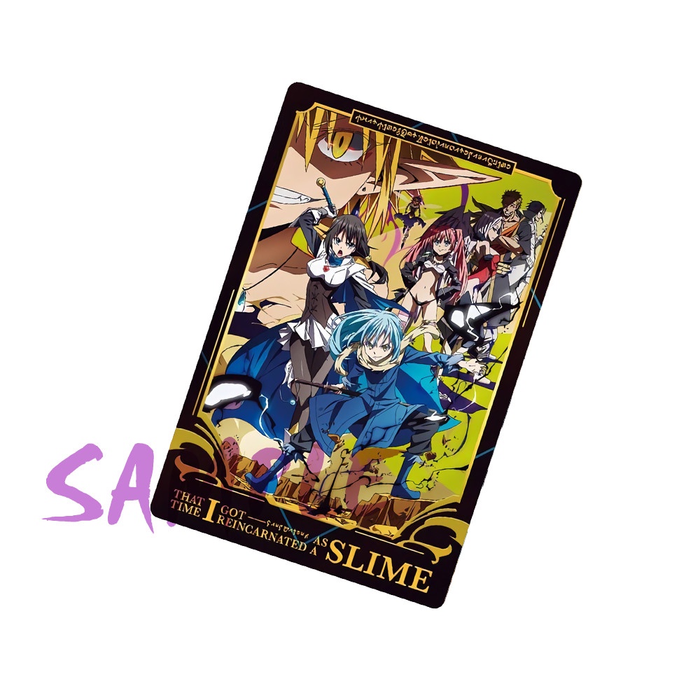 Ảnh card bo góc in hình CHUYỂN SINH THÀNH SLIME Tensei-shitara Slime datta ken M2 thẻ bo viền 5*8cm anime chibi