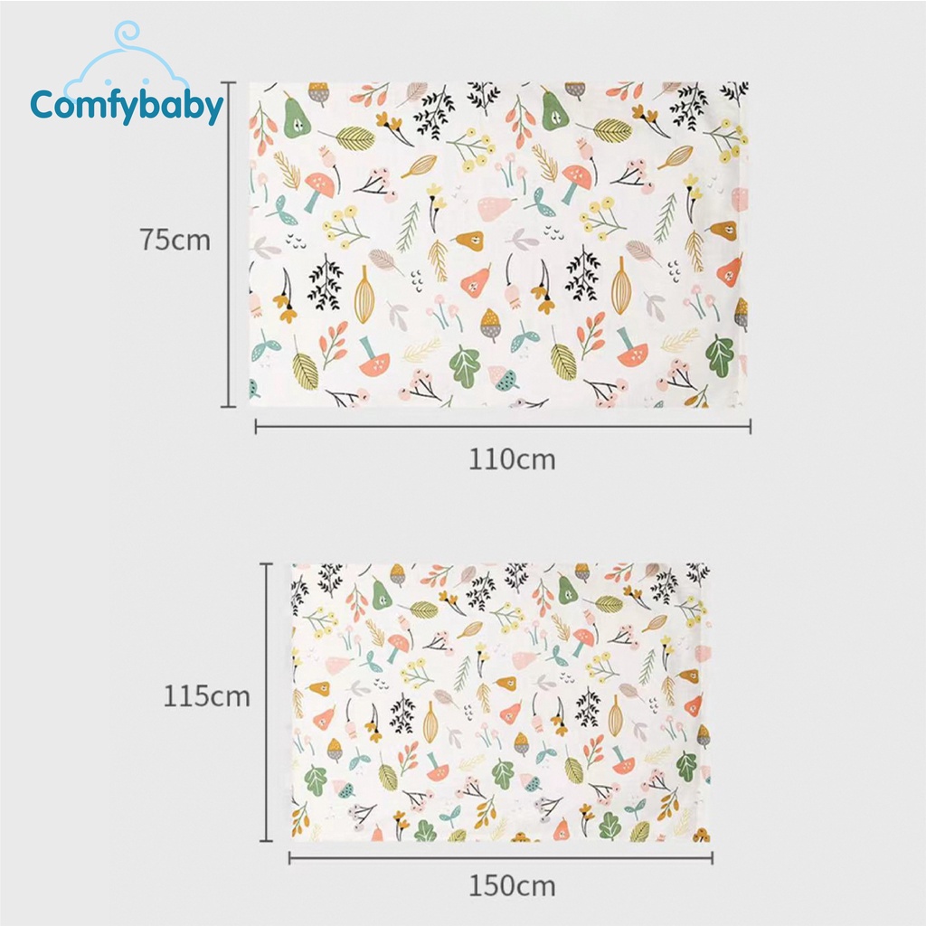 Chăn 2 lớp muslin - lông tuyết mịn hạt đậu Comfybaby CHAN015