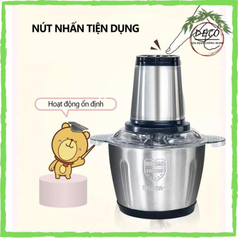 MÁY XAY THỊT CỐI INOX 2 LÍT ✅FREESHIP✅ DAO 4 LƯỠI FOOD PROCESSOR HDA