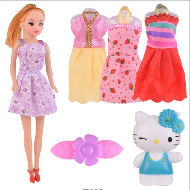 Bộ Đồ Chơi Búp Bê Barbie Kèm Phụ Kiện Và Bạn Thú Cho Bé Yêu Thỏa Sức Vui Chơi Tư Duy Sáng Tạo  - ALOKIDS TB